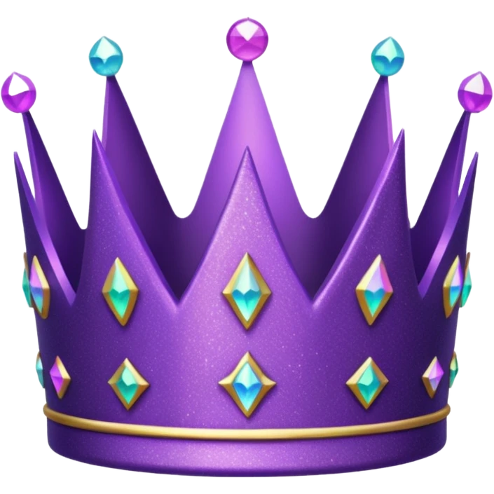 Purple Glitter Crown emoji