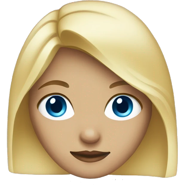 blond girl with blue eyes emoji
