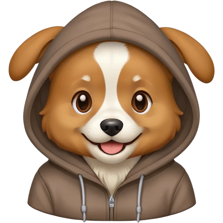 Dog wearing a hoodie emoji