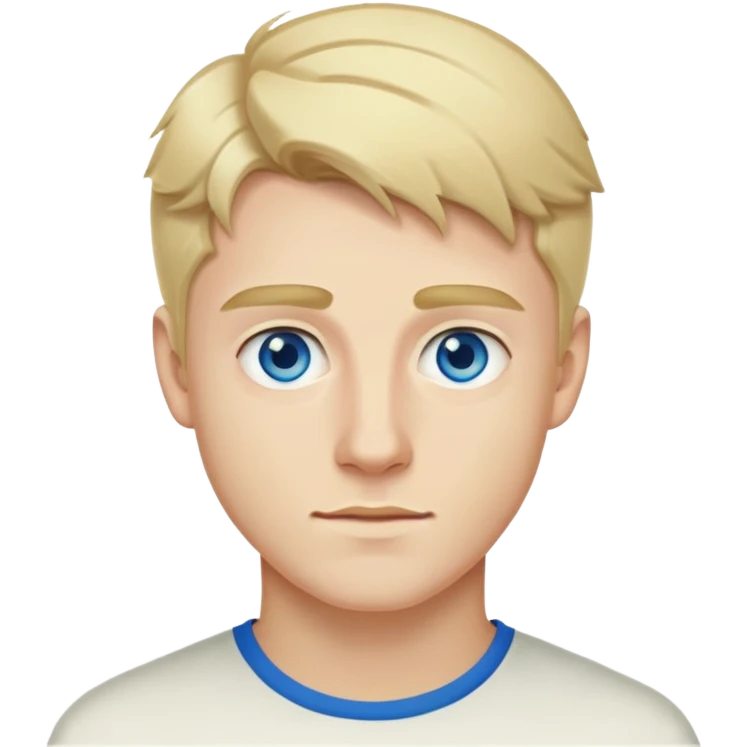 Irish 20 year old man blonde hair blue eyes  emoji