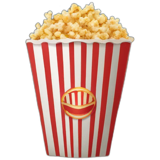 movie theater popcorn and drink in cardboard container emoji