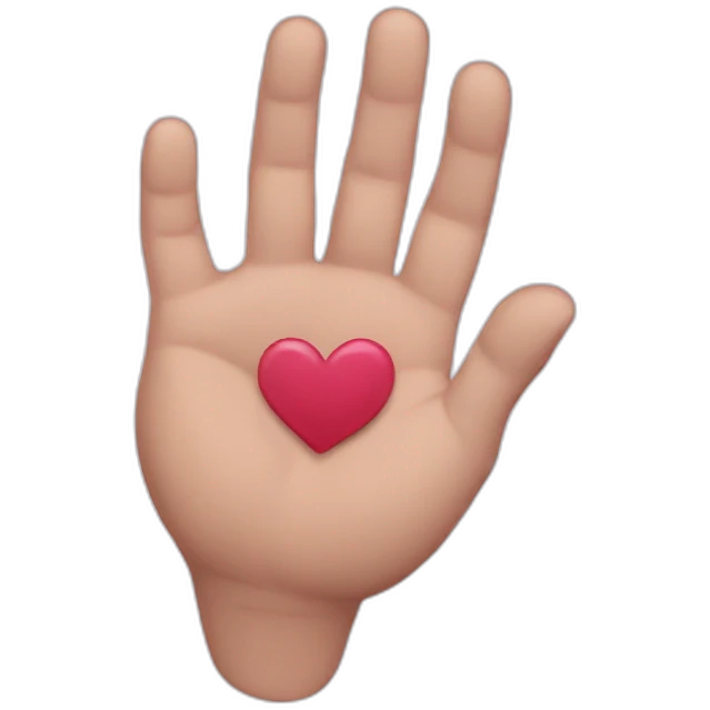 Hand heart  emoji