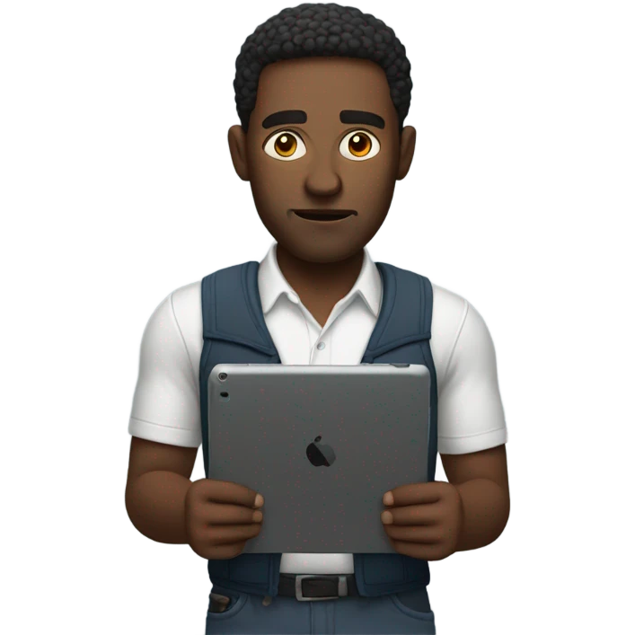 man making film with ipad emoji