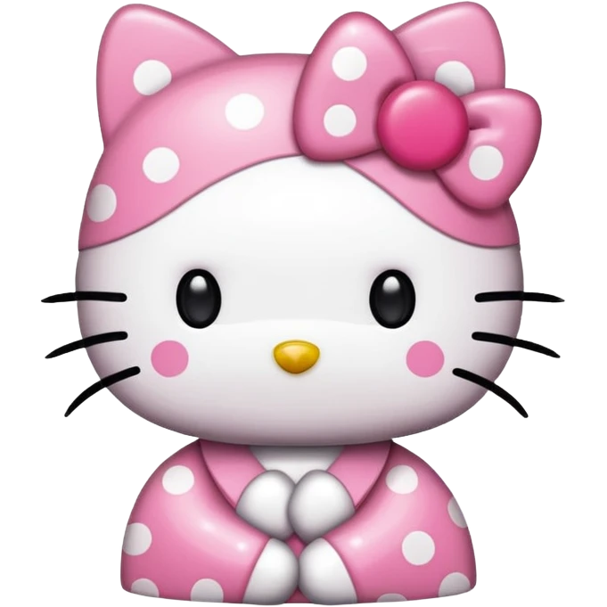Hello kitty en puntitos para pegar y copiar emoji