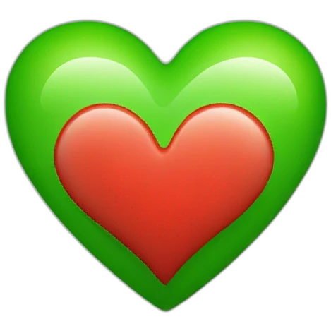 green and red heart emoji
