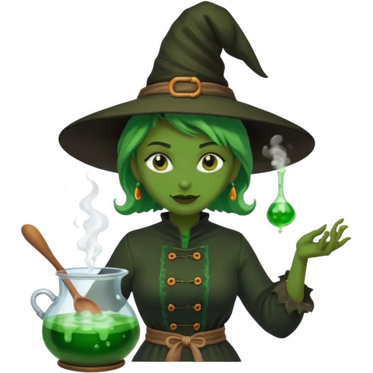 green witch cooking potion emoji