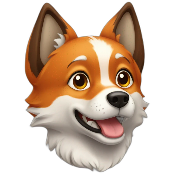 Chien renard emoji
