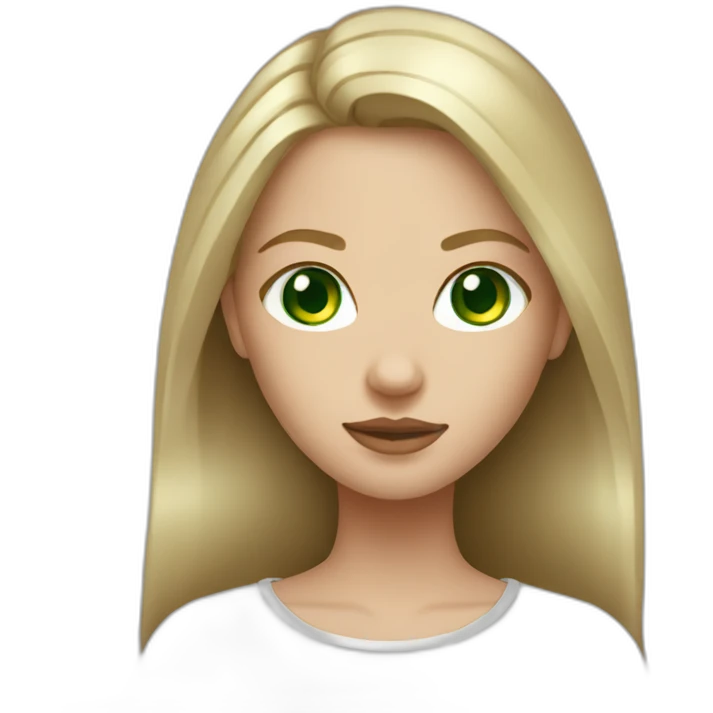 slavic dark blonde girl green eyes emoji