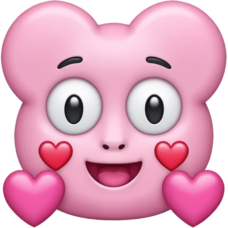 dumble emoji with heart pink colour emoji