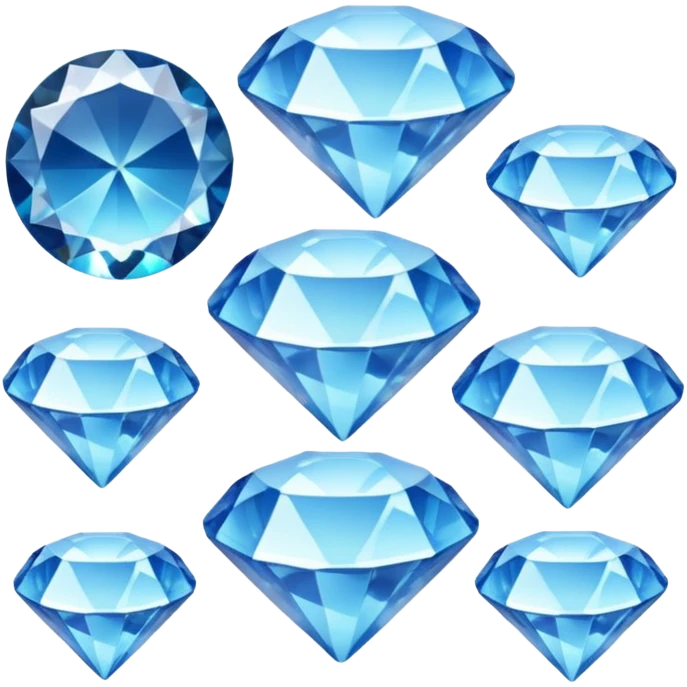 shiny diamonds closely together emoji