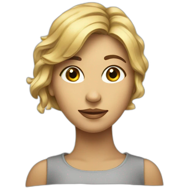 drawing of a woman on a piece of paper emoji