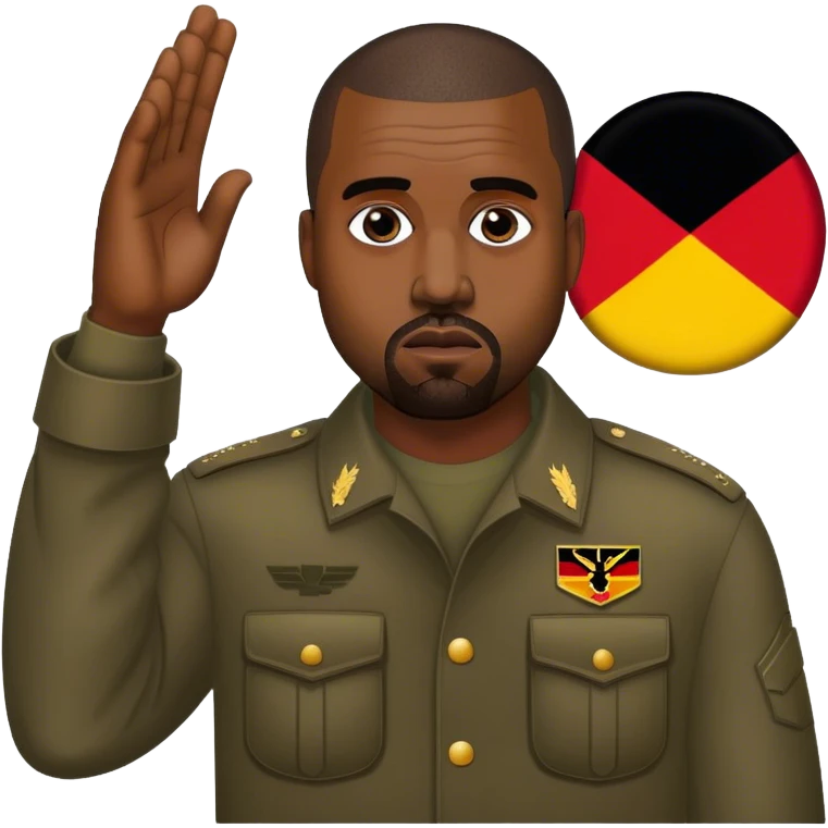 kanye west saluting germany emoji