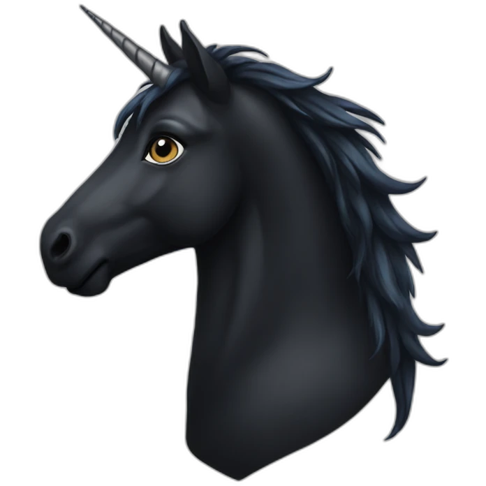 Black unicorn emoji