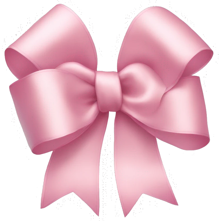 light pink ribbon bow emoji