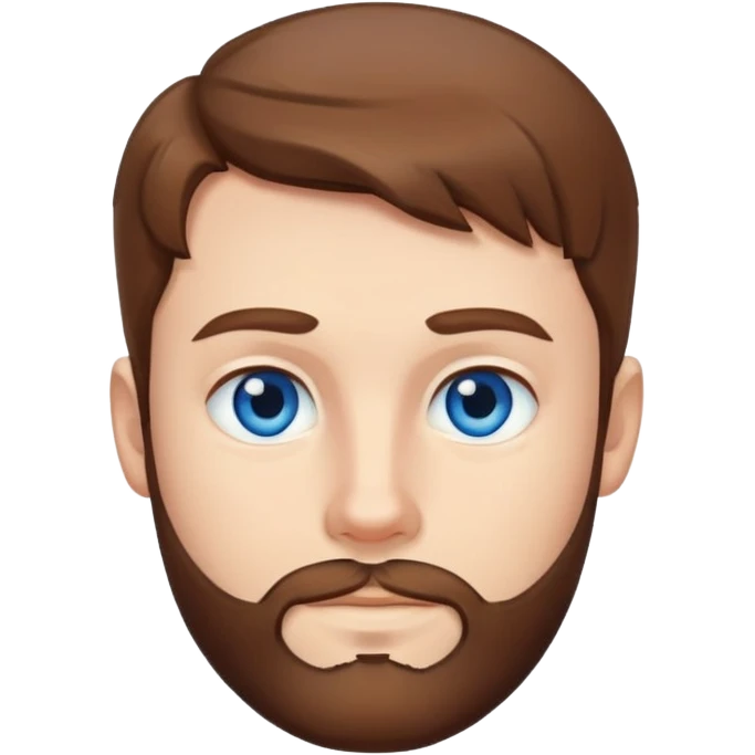 white boy whit brown hair, blue eyes and small beard emoji