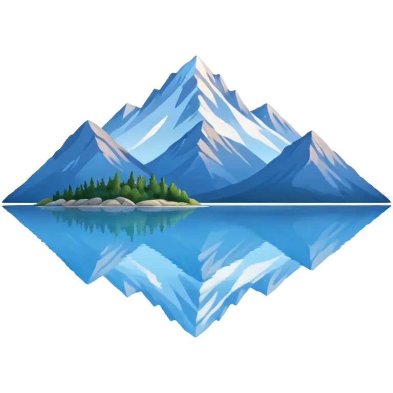 mountain lake emoji