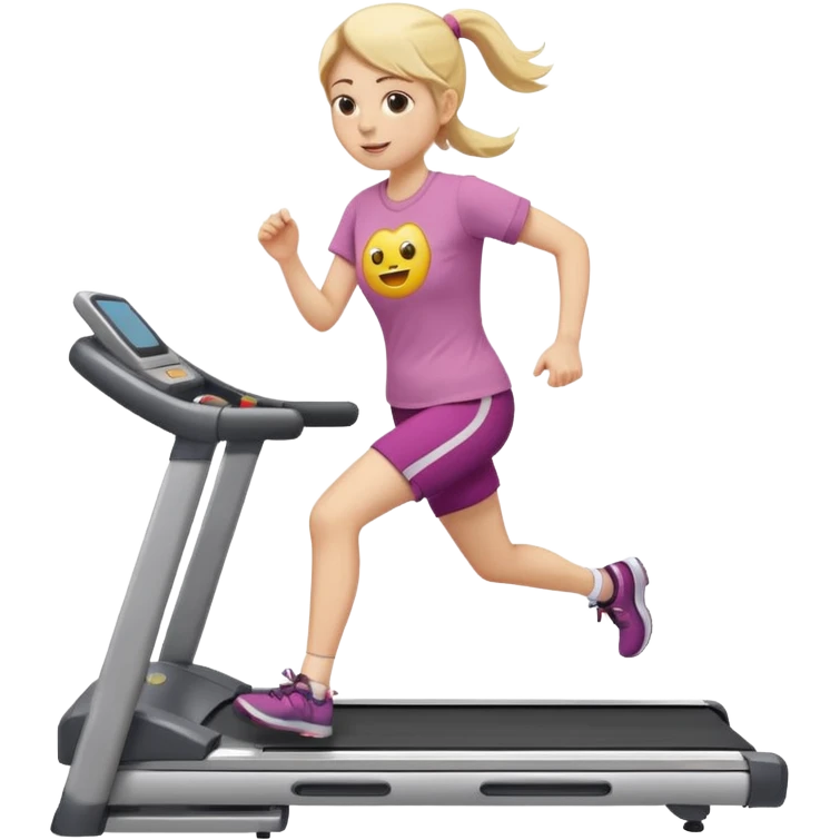girl running on tredmil fat emoji emoji