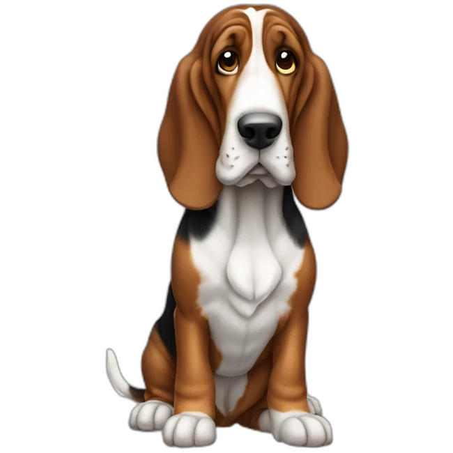 Dog basset hound full-body emoji