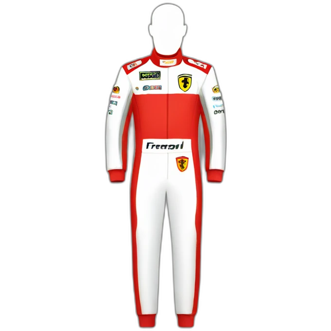 Michael Schumacher Ferrari racing suit waving emoji