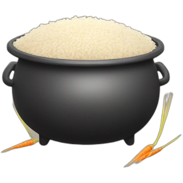 Pilaf cauldron with rice emoji
