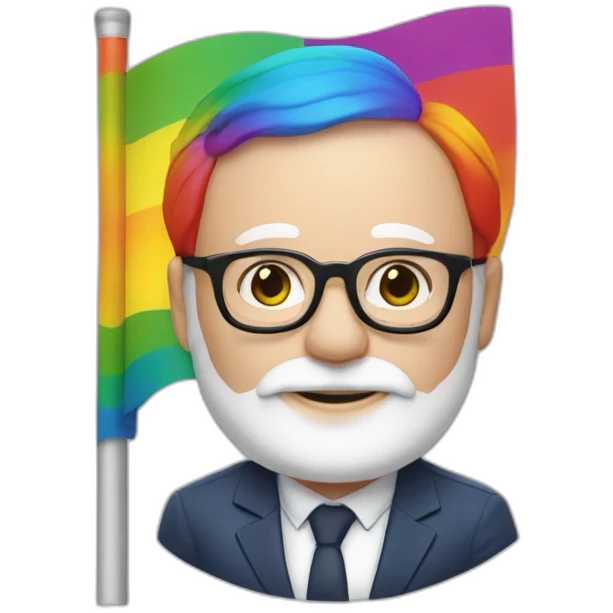 Frans Timmermans with a rainbow flag emoji