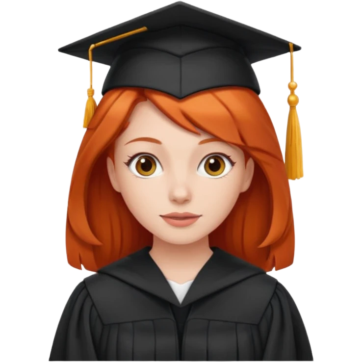red headed woman with a school in the background emoji