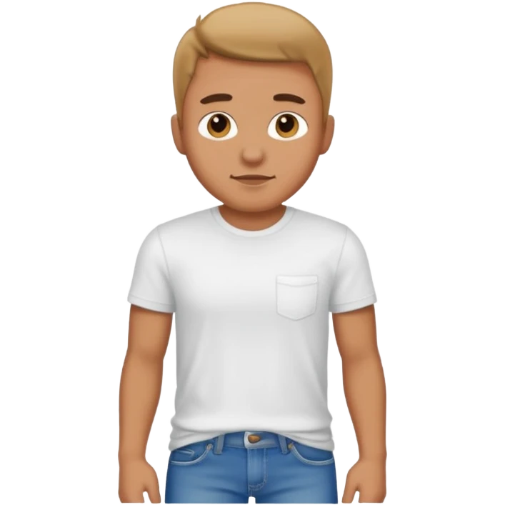 Sexy man, White T-Shirt, jeans emoji
