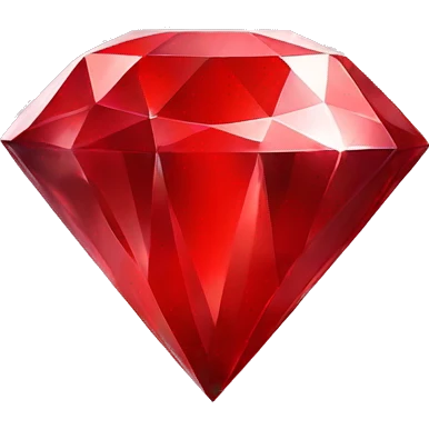 Red shiny diamond ￼ emoji