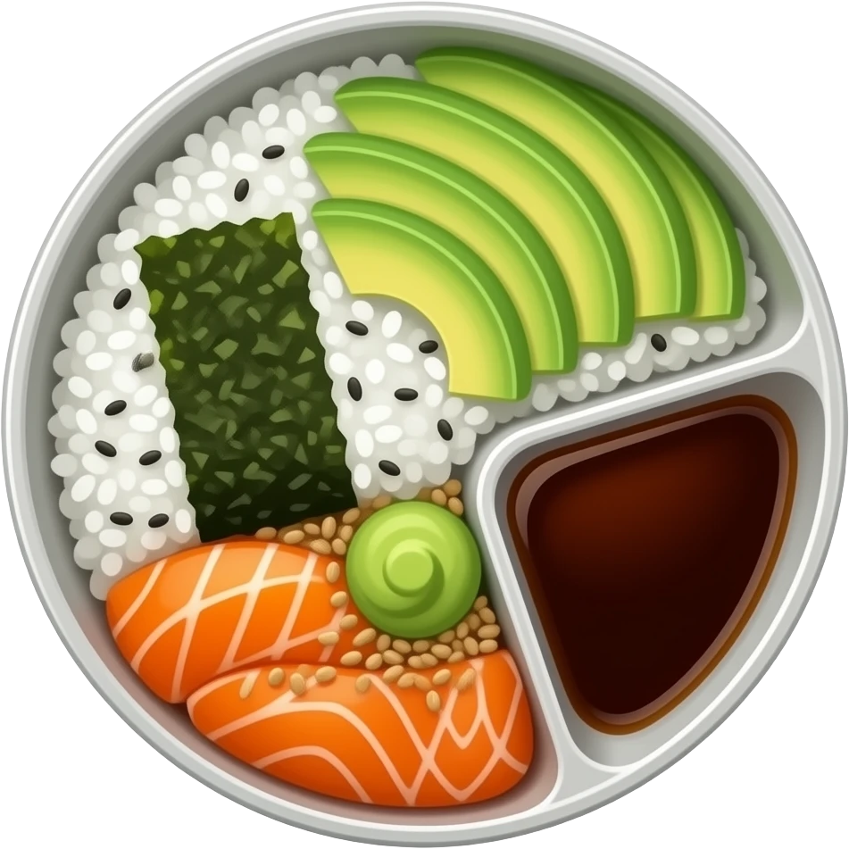 deconstructed sushi rice bowl emoji