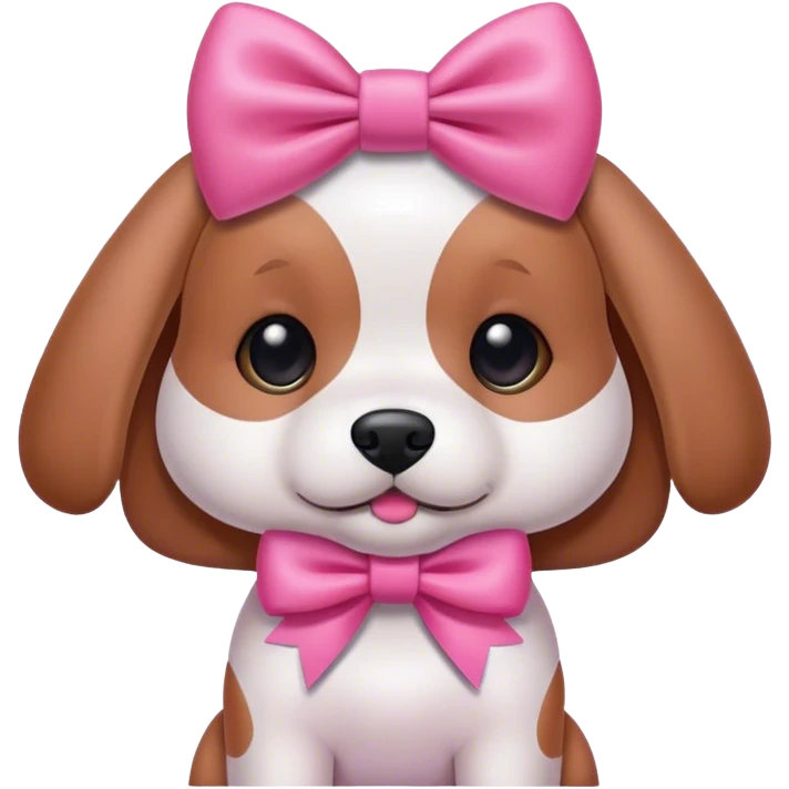 Dog with a pink bow emoji