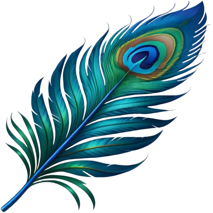 Single pintresty Peacock feather emoji