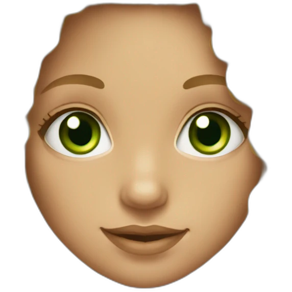 curly-long-hair-girl-with-green-eyes emoji