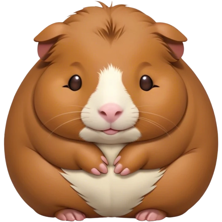 Meme-Worthy Cute Sleeping Brown Guinea Pig Portrait Emoji, Head resting peacefully with a contented smile, showcasing a delightfully chubby build and a luxuriously soft brown coat, eyes shut in a serene, cozy nap, Simplified yet hilariously adorable features, highly detailed, glowing with a soft, drowsy light, high shine, relaxed and utterly lovable, stylized with an air of playful laziness, bright and heartwarming, soft glowing outline, capturing the essence of a comically sleepy guinea pig, so meme-worthy it feels like it could instantly become the next viral sensation of adorable slumber! emoji