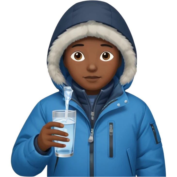 Antarctica person, eskimo glass emoji