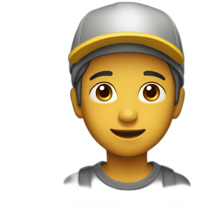Boy wearing Yellow cap emoji