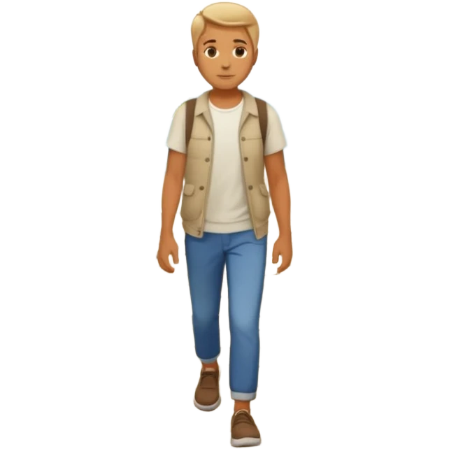 walk IN THE GARDEN on a path (keep the background) emoji