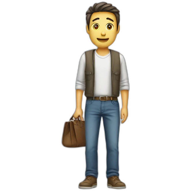 man with empty pockets emoji