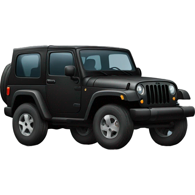 Black jeep with cat inside  emoji