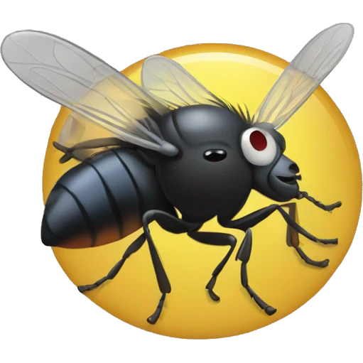 A fly flies in the wallet emoji
