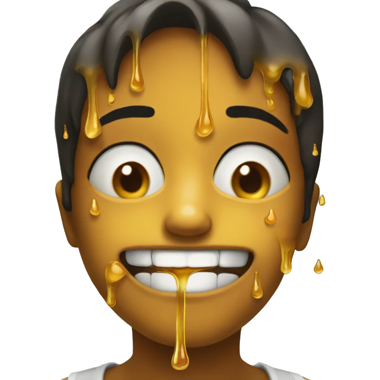 Face dripping with honey emoji