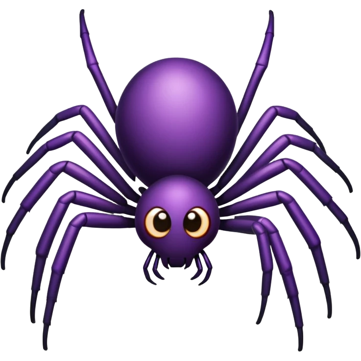 simple cute spider single colored deep purple emoji