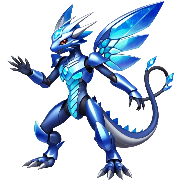 Shiny Futuristic Celestial Fakemon-Pokemon-Digimon-Spectrobes-fusion, full body emoji