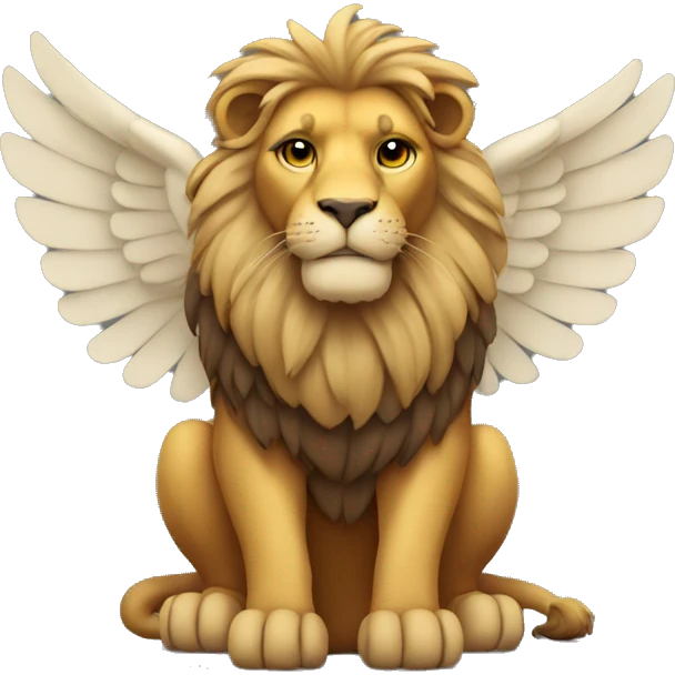 winged lion with arms crossed emoji