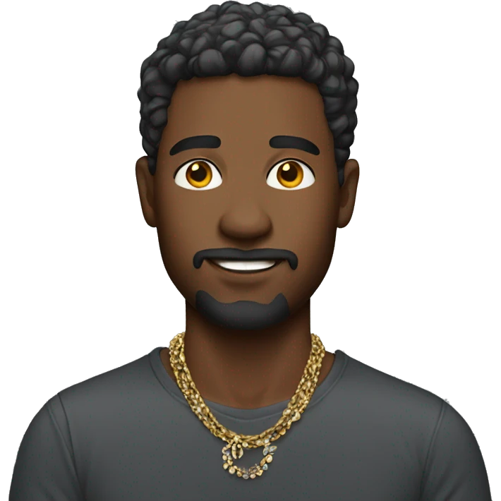casual male portrait with jewelry emoji