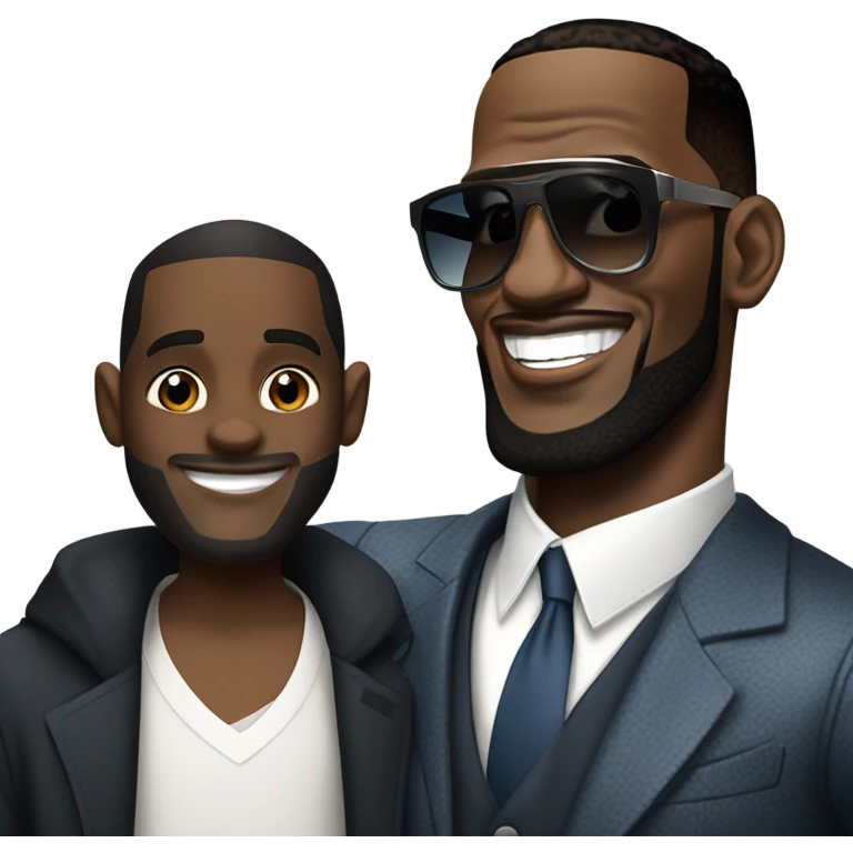 LeBron James with p diddy at the diddy party emoji