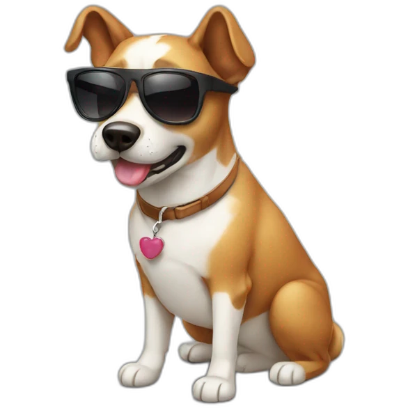 Dog with sunglasses  emoji