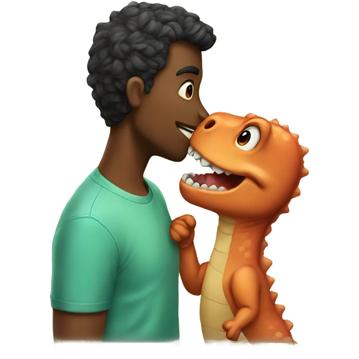 Dino kiss emoji