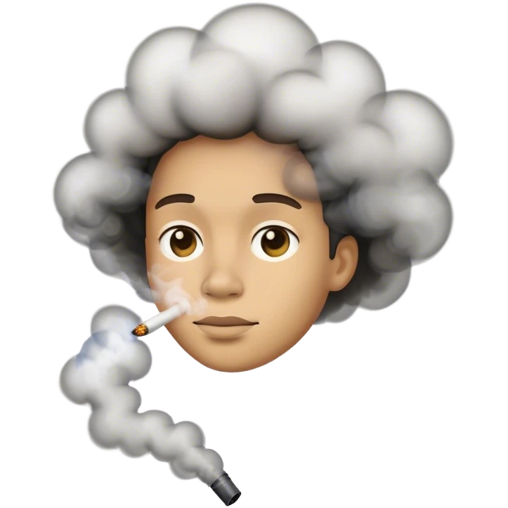 face / person made of smoke emoji