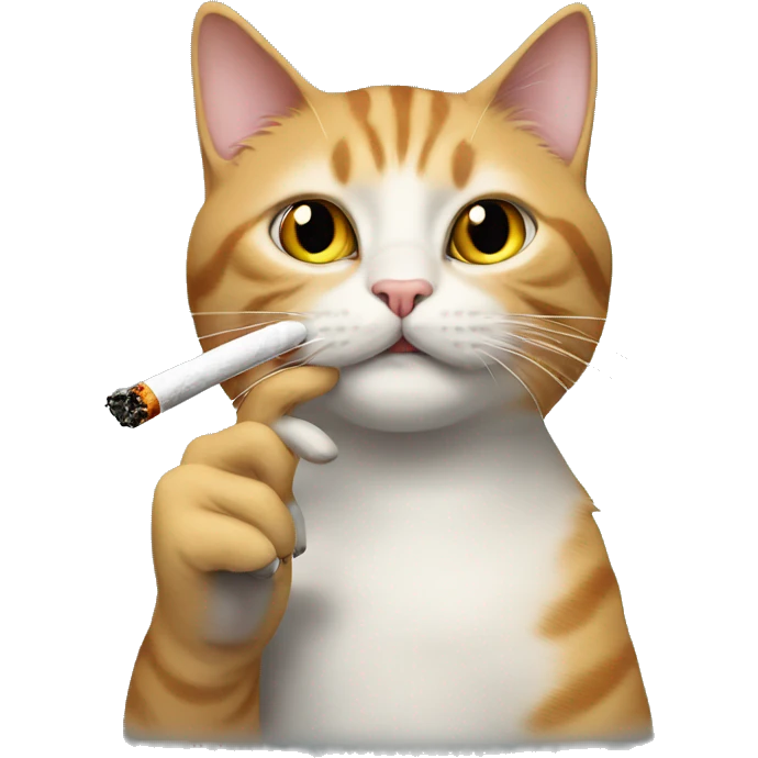 Cat smoking a cigerate emoji