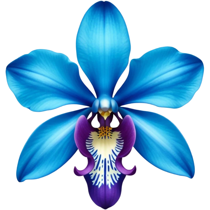 royal blue and cyan orchid emoji